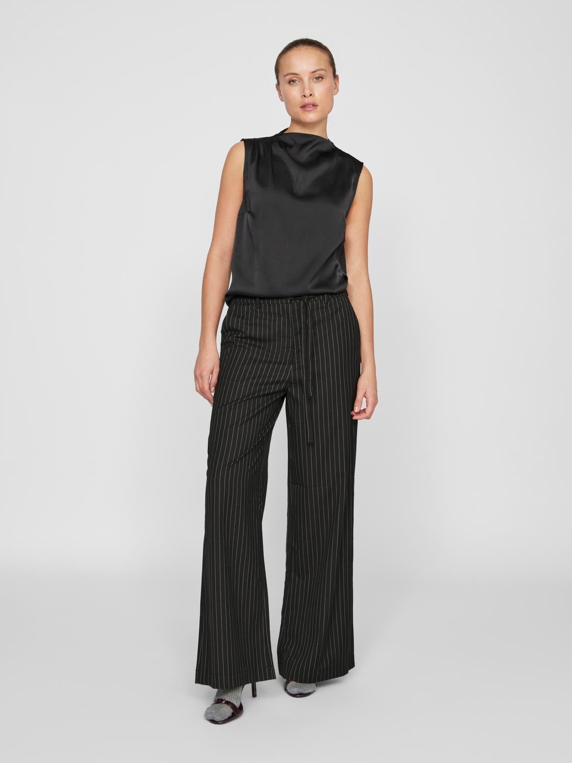VIESMA Trousers - Black Beauty - VERO MODA & VILA Bergvik
